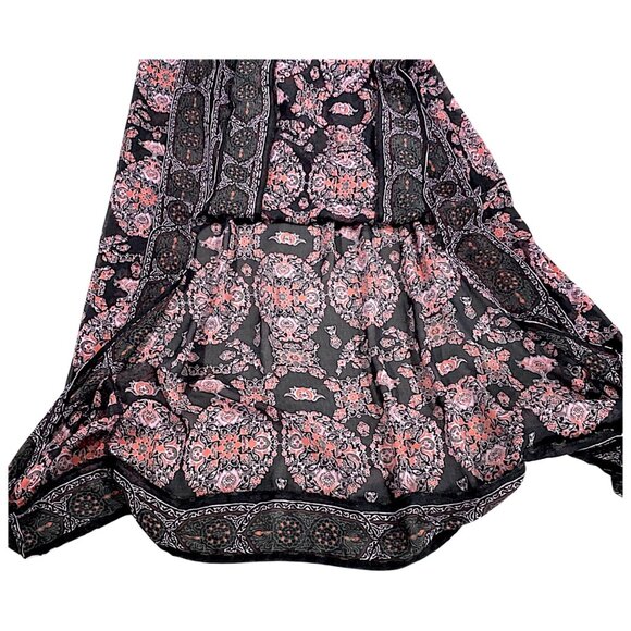 Free People Dress 4 Moroccan Print Halter Slit Summer Boho Goddess Travel Event - Picture 12 of 16